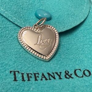🩵Vintage Tiffany & Co. LOVE Heart - Beaded Edge Milgrain Pendant - FINAL